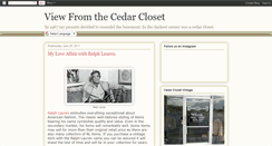 Desktop Screenshot of fromthecedarcloset.blogspot.com