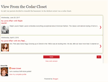 Tablet Screenshot of fromthecedarcloset.blogspot.com