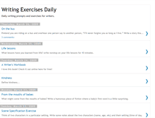 Tablet Screenshot of dailywritingexercises.blogspot.com