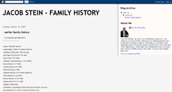 Desktop Screenshot of jacobstein-familyhistory.blogspot.com