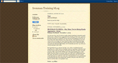 Desktop Screenshot of ironmantrainingblog.blogspot.com
