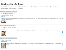 Tablet Screenshot of climbingfamilytrees.blogspot.com