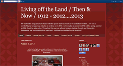 Desktop Screenshot of livingoffthelandthennow1912-2012.blogspot.com