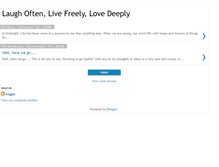 Tablet Screenshot of laughlivelovedeeply.blogspot.com