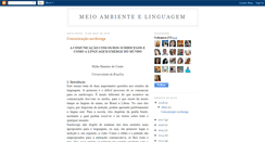 Desktop Screenshot of meioambienteelinguagem.blogspot.com