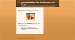 Desktop Screenshot of hammock-baby-bed.blogspot.com