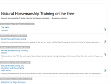 Tablet Screenshot of naturalhorsemanshiptraining.blogspot.com