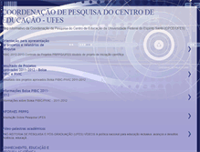 Tablet Screenshot of coordenacaodepesquisaceufes.blogspot.com