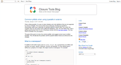 Desktop Screenshot of closuretools.blogspot.com