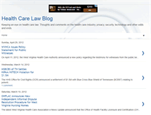 Tablet Screenshot of healthcarebloglaw.blogspot.com