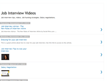 Tablet Screenshot of jobinterviewvideos.blogspot.com