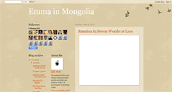 Desktop Screenshot of emmainmongolia.blogspot.com