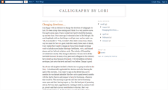 Desktop Screenshot of calligraphybylori.blogspot.com