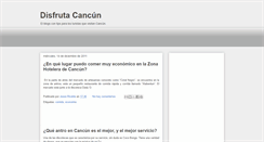 Desktop Screenshot of disfrutacancun.blogspot.com