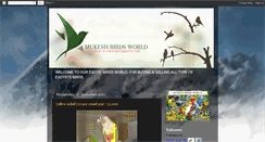 Desktop Screenshot of mukeshbirdsworld.blogspot.com