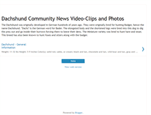 Tablet Screenshot of dachshundprofile.blogspot.com