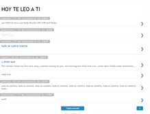 Tablet Screenshot of hoy-te-leo-a-ti.blogspot.com