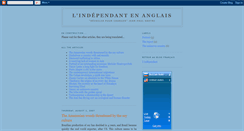 Desktop Screenshot of lindependant2007enanglais.blogspot.com