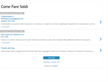 Tablet Screenshot of comefaresoldi.blogspot.com