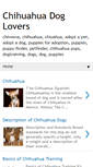 Mobile Screenshot of chihuahua-dog-lovers.blogspot.com