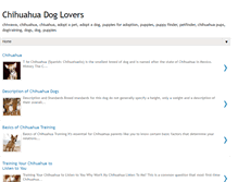 Tablet Screenshot of chihuahua-dog-lovers.blogspot.com