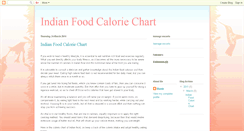 Desktop Screenshot of indianfoodcaloriechart.blogspot.com