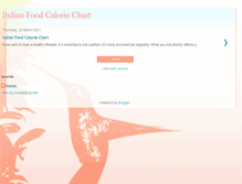 Tablet Screenshot of indianfoodcaloriechart.blogspot.com