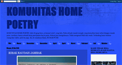 Desktop Screenshot of komunitashomepoetry.blogspot.com