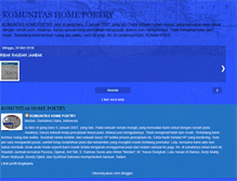 Tablet Screenshot of komunitashomepoetry.blogspot.com