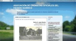 Desktop Screenshot of cronistasdelestadoguarico.blogspot.com