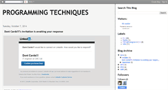 Desktop Screenshot of progtechniques.blogspot.com