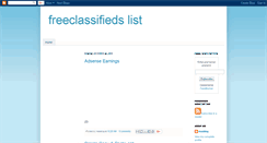 Desktop Screenshot of allfreeclassifiedslist.blogspot.com