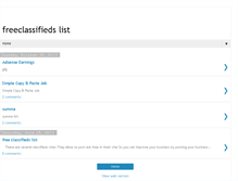 Tablet Screenshot of allfreeclassifiedslist.blogspot.com