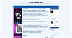 Desktop Screenshot of justinbieberlive.blogspot.com