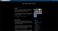 Desktop Screenshot of mybettinglife.blogspot.com