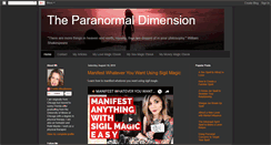 Desktop Screenshot of paranormaldimension.blogspot.com