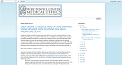 Desktop Screenshot of powellcenterformedicalethics.blogspot.com