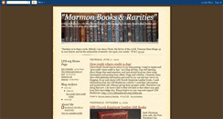Desktop Screenshot of mormonbooksrarities.blogspot.com