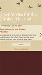 Mobile Screenshot of bestadviceforthebrokenhearted.blogspot.com