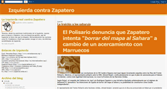 Desktop Screenshot of izquierdacontrazapatero.blogspot.com