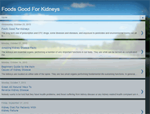 Tablet Screenshot of foodsgoodforkidneys.blogspot.com