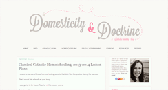 Desktop Screenshot of domesticityanddoctrine.blogspot.com