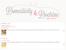 Tablet Screenshot of domesticityanddoctrine.blogspot.com