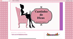 Desktop Screenshot of cantinhodedicas.blogspot.com