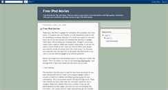 Desktop Screenshot of freeipodmoviestoday.blogspot.com