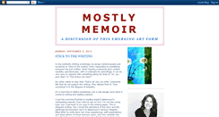 Desktop Screenshot of mostlymemoir.blogspot.com