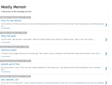 Tablet Screenshot of mostlymemoir.blogspot.com
