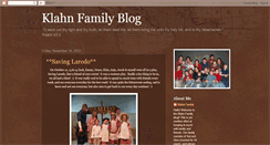 Desktop Screenshot of klahnfamilyblog.blogspot.com