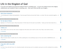 Tablet Screenshot of kingdomofgodlife.blogspot.com
