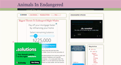 Desktop Screenshot of animalsinendangered.blogspot.com